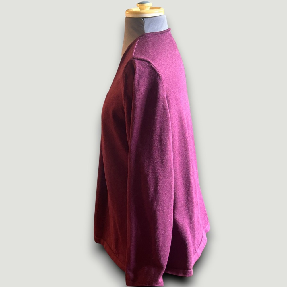 REI Coolmax Womens Top  1X Burgundy Long Sleeve Outdoor, Hiking Stretch Casual - Picture 6 of 7